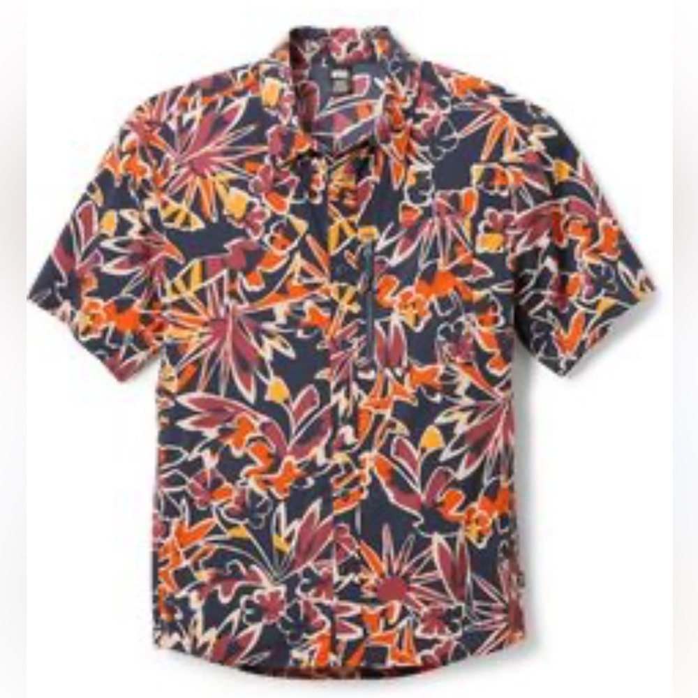 REI Co-Op Trailmade Shirt Floral Aloha Shirt Performance Navy Hawaii 2025-XL